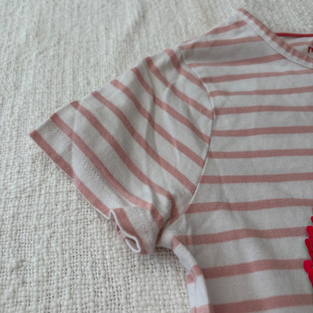 Mini Boden Girls Sequin Apple & Bird Applique T-Shirt Bundle Size 6-7Y 122cm - Picture 7 of 7